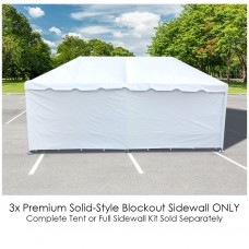 Party Tents Direct Event Tent Solid 3 Piece Sidewall Kit (7' x 15')   